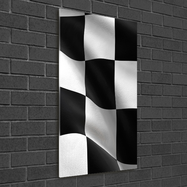 Bild aus glas vertikales Zielflagge