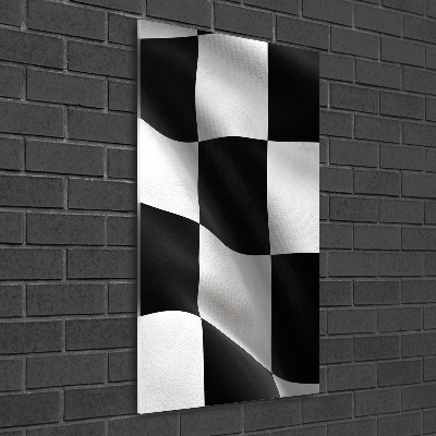 Bild aus glas vertikales Zielflagge