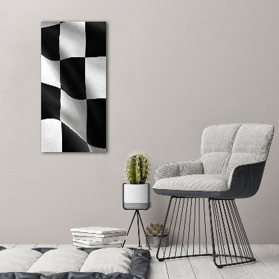 Bild aus glas vertikales Zielflagge