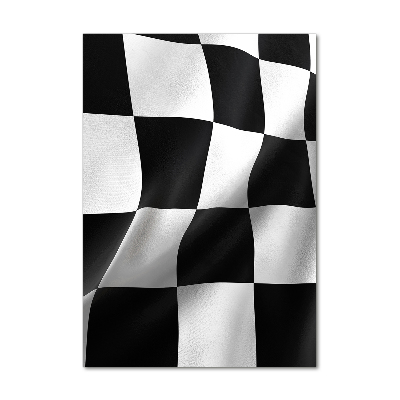 Bild aus glas vertikales Zielflagge