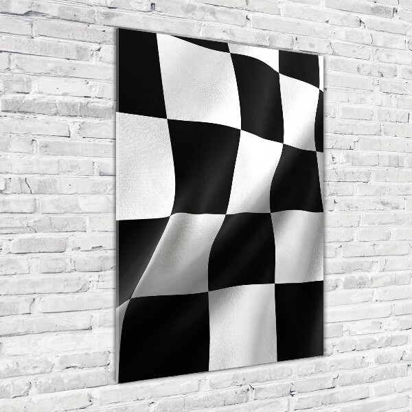 Bild aus glas vertikales Zielflagge