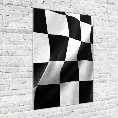 Bild aus glas vertikales Zielflagge