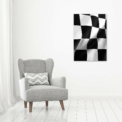 Bild aus glas vertikales Zielflagge