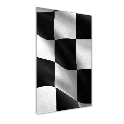 Bild aus glas vertikales Zielflagge