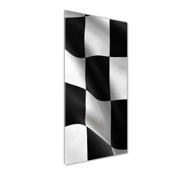 Bild aus glas vertikales Zielflagge