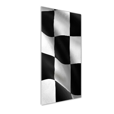 Bild aus glas vertikales Zielflagge