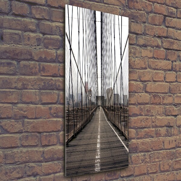 Foto auf glas vertikales Brooklyn Bridge