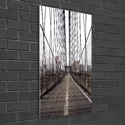 Foto auf glas vertikales Brooklyn Bridge