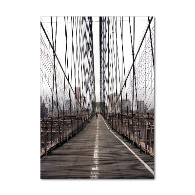Foto auf glas vertikales Brooklyn Bridge