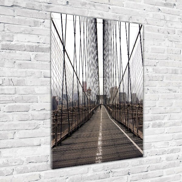 Foto auf glas vertikales Brooklyn Bridge