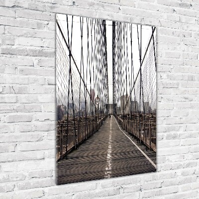 Foto auf glas vertikales Brooklyn Bridge