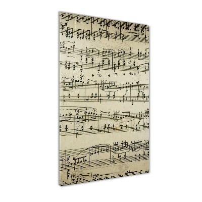 Bild aus glas vertikales Noten auf einem Stab