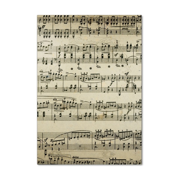 Bild aus glas vertikales Noten auf einem Stab