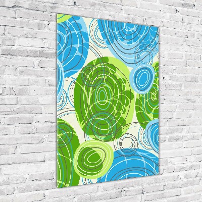 Glasbild vertikales Abstraktion