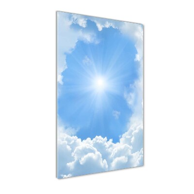 Bild aus glas vertikales Wolken am Himmel