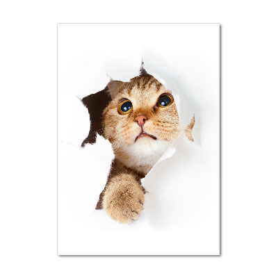 Bild aus glas vertikales Katze