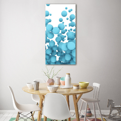 Glasbild vertikales Abstrakte Sphären