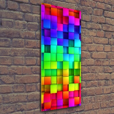 Bild aus glas vertikales Bunte Schachteln