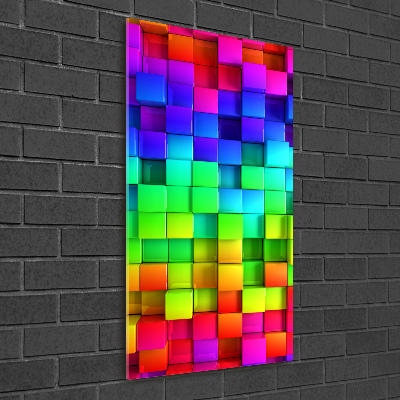 Bild aus glas vertikales Bunte Schachteln