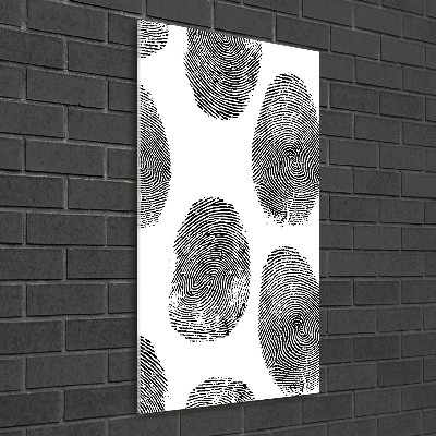 Bild aus glas vertikales Fingerabdrücke