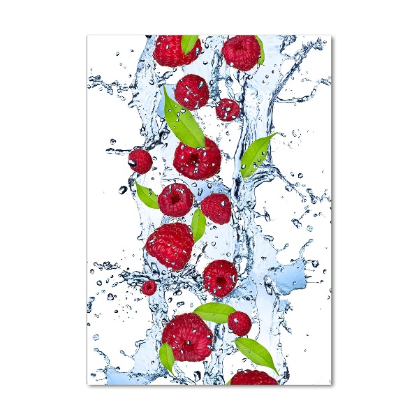 Foto auf glas vertikales Himbeeren