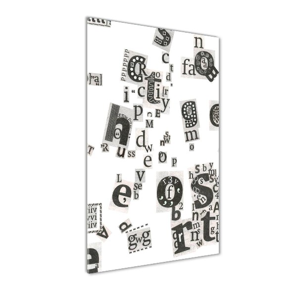 Glasbild vertikales Leserbriefe aus einer Zeitung