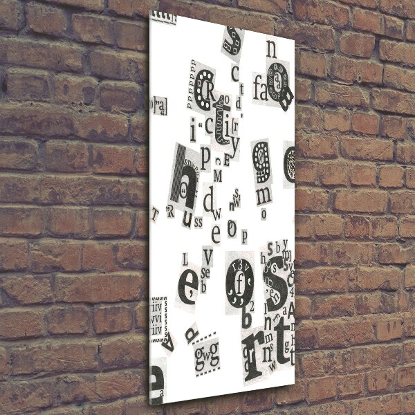 Glasbild vertikales Leserbriefe aus einer Zeitung