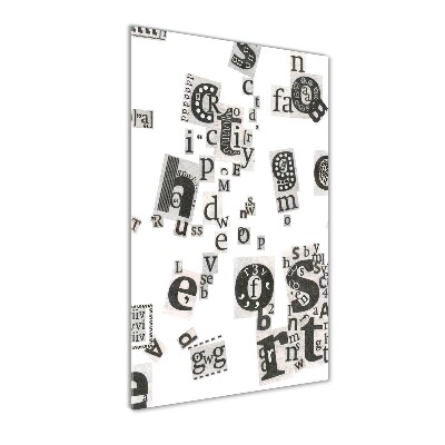 Glasbild vertikales Leserbriefe aus einer Zeitung