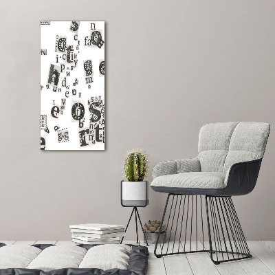 Glasbild vertikales Leserbriefe aus einer Zeitung