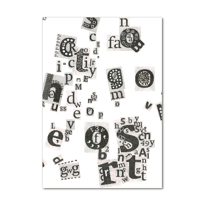 Glasbild vertikales Leserbriefe aus einer Zeitung