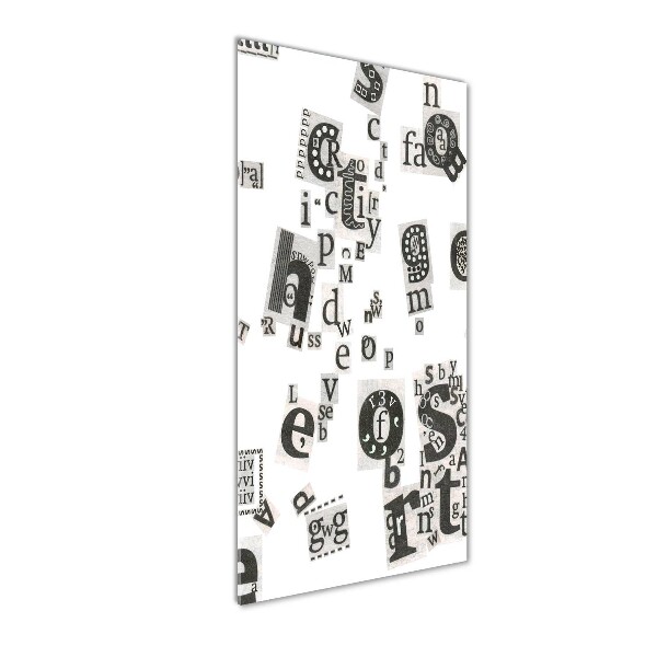 Glasbild vertikales Leserbriefe aus einer Zeitung