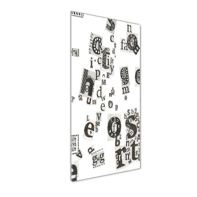 Glasbild vertikales Leserbriefe aus einer Zeitung