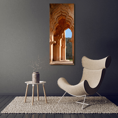 Glasbild vertikales Lotus Mahal Hampi