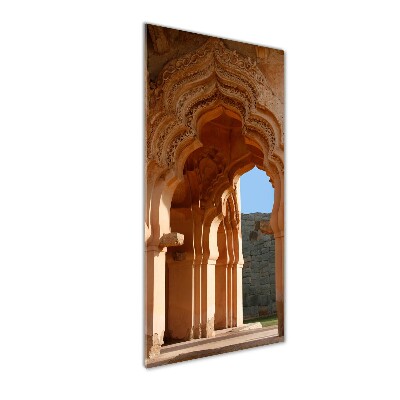 Glasbild vertikales Lotus Mahal Hampi