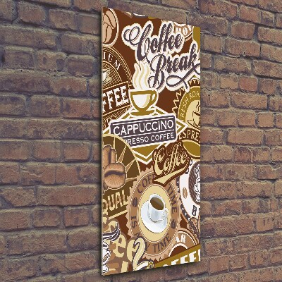 Bild aus glas vertikales Kaffeehaus