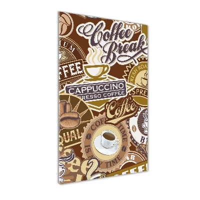 Bild aus glas vertikales Kaffeehaus