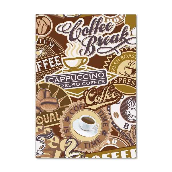 Bild aus glas vertikales Kaffeehaus