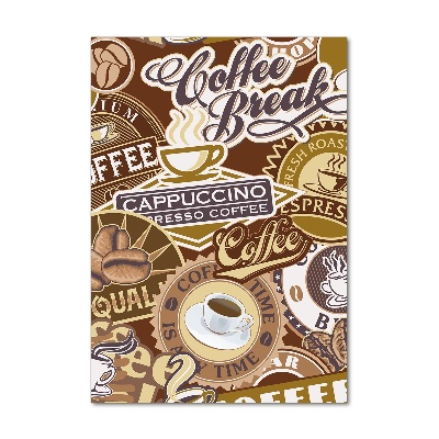 Bild aus glas vertikales Kaffeehaus