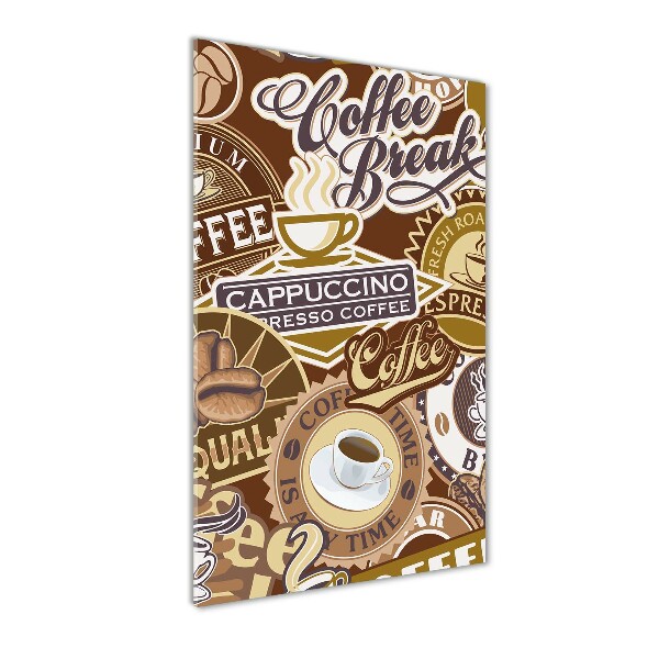 Bild aus glas vertikales Kaffeehaus