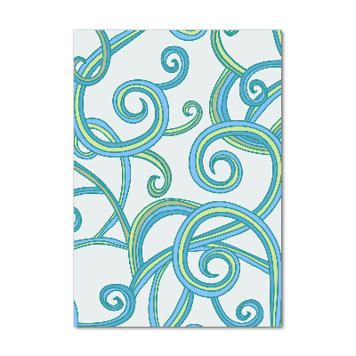 Glasbild vertikales Abstrakte Spiralen