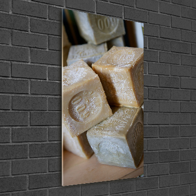 Foto auf glas vertikales Seife