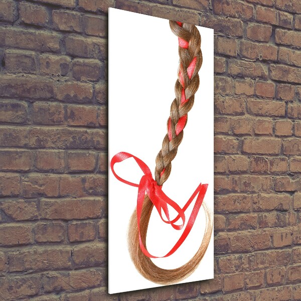 Glasbild vertikales Flechten