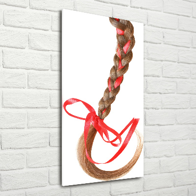 Glasbild vertikales Flechten