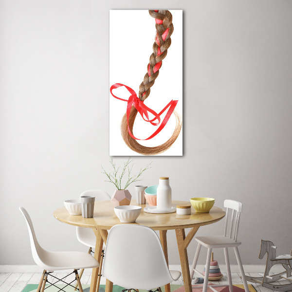 Glasbild vertikales Flechten