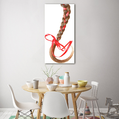 Glasbild vertikales Flechten