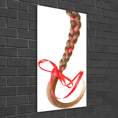 Glasbild vertikales Flechten