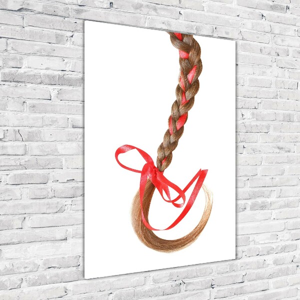 Glasbild vertikales Flechten