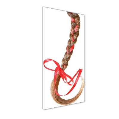 Glasbild vertikales Flechten