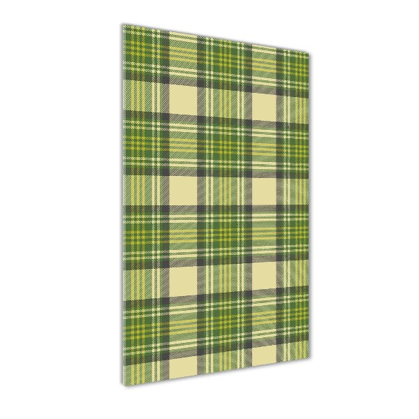 Foto auf glas vertikales Grün kariert