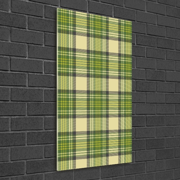 Foto auf glas vertikales Grün kariert